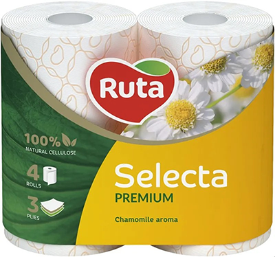 Туалетная бумага Ruta Selecta (3сл./4рул.)