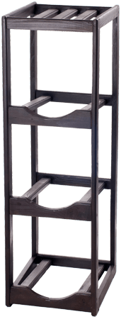 Wooden stand with 3 recesses (dark)