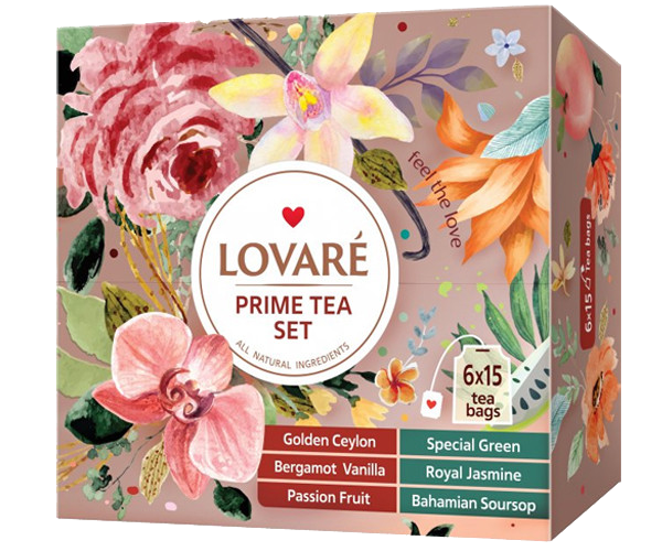 Tea assorted Lovare Prime Tea Set 90 bags